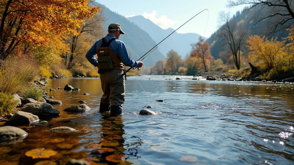 catching fish in winter